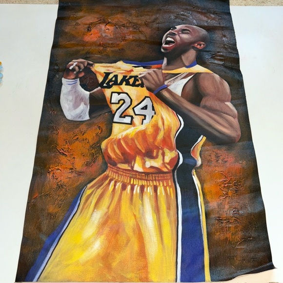 Kobe Bryant oil painting canvas 16 x 26 - Picture 3 of 4